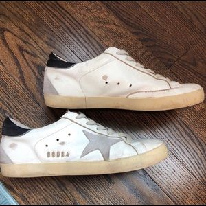 Golden Goose White & Black Superstar Sneakers. Sz 39 but run small, for us sz 8